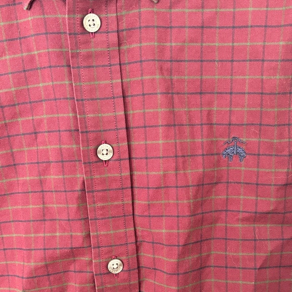 Brooks Brothers Burgundy Plaid Button Down Shirt - Picture 3 of 8